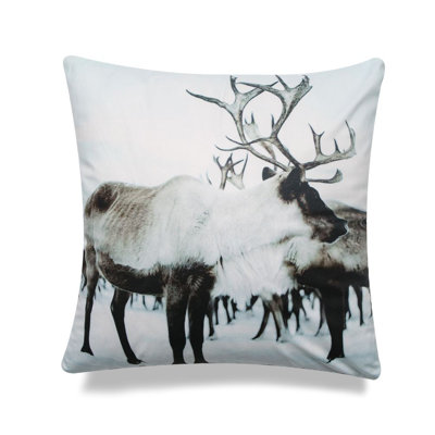 Reindeer Microsuede Pillow Cover