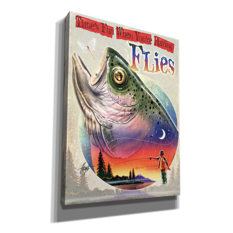 Longshore Tides 'Bass Fly Fish' by James Mazzotta Canvas Wall Art, 54" H x 40" W x 1.5" D
