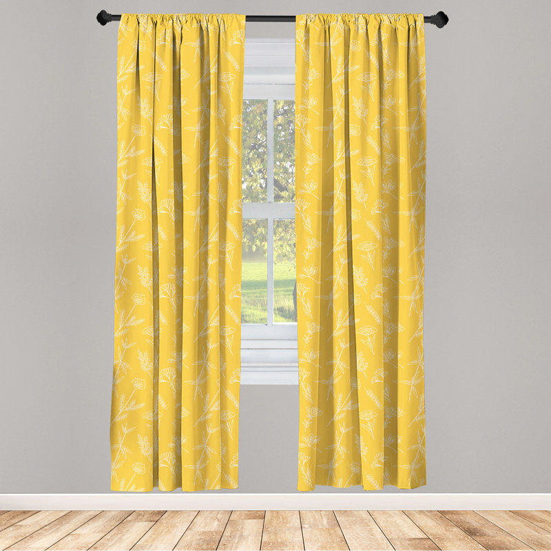 Panneau coulissant floral semi-diaphane avec passe-tringle, 28 po x 63 po
