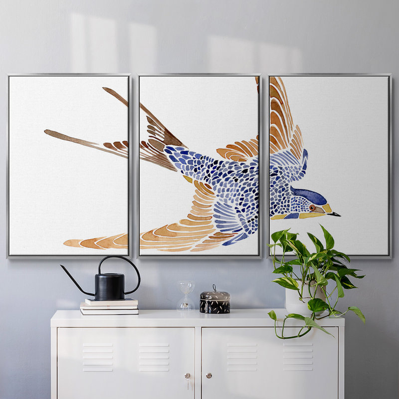 Bijou de grange hirondelle I 3 pièces, Argent, H 24 po x l 48 po x P 2 po