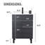 Meuble-lavabo simple autoportant 24 po avec plateau en céramique 24 po Modern-1645841872
