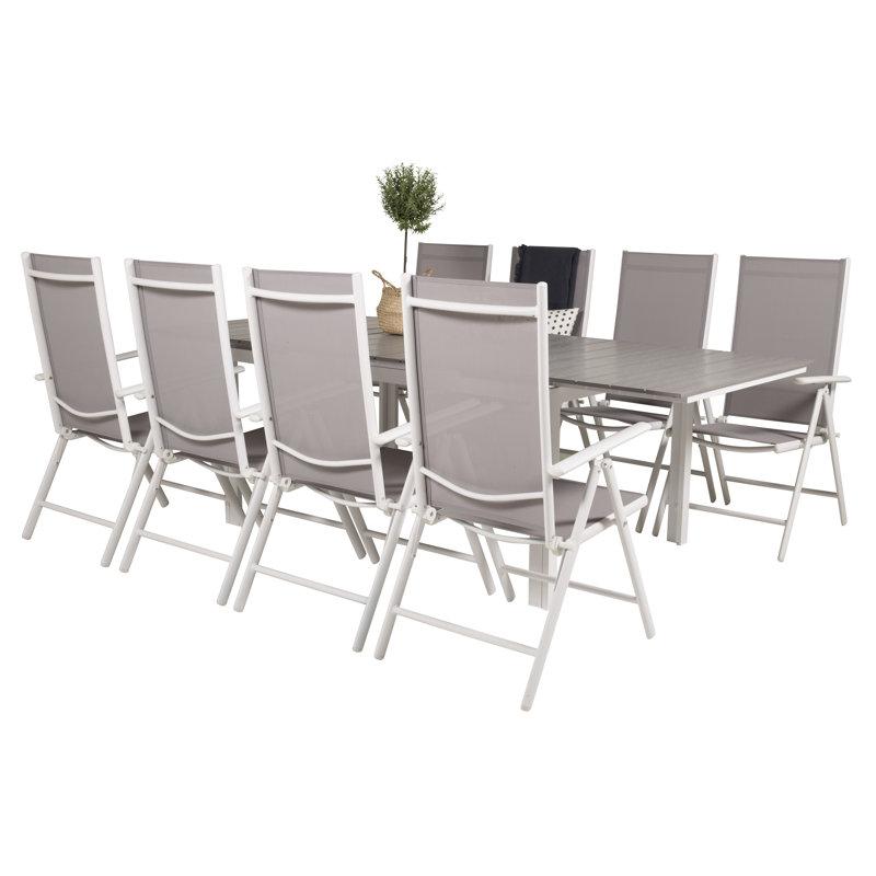 Faiyaz 8 - Person Patio Dining Set with Rectangular Table