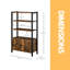 Abisia Bookcase Cabinet Sideboard Storage Industrial Rustic Brown Living Room Furniture