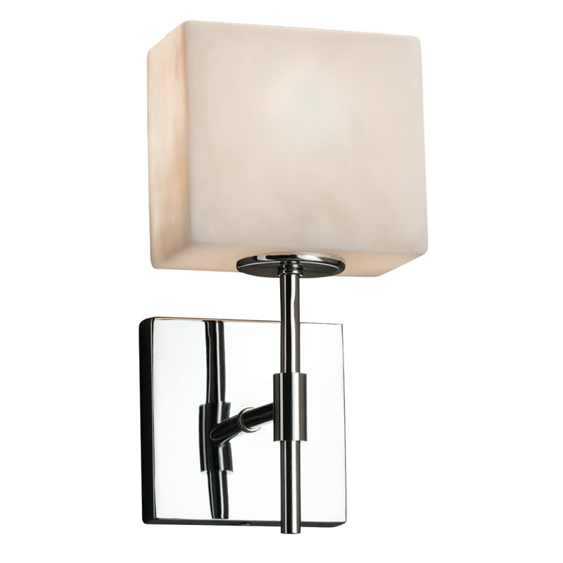 Applique murale à bras 1 lumière Brey, Nickel brossé