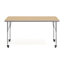 Table rectangulaire commerciale à hauteur réglable avec roulettes verrouillables-134680537