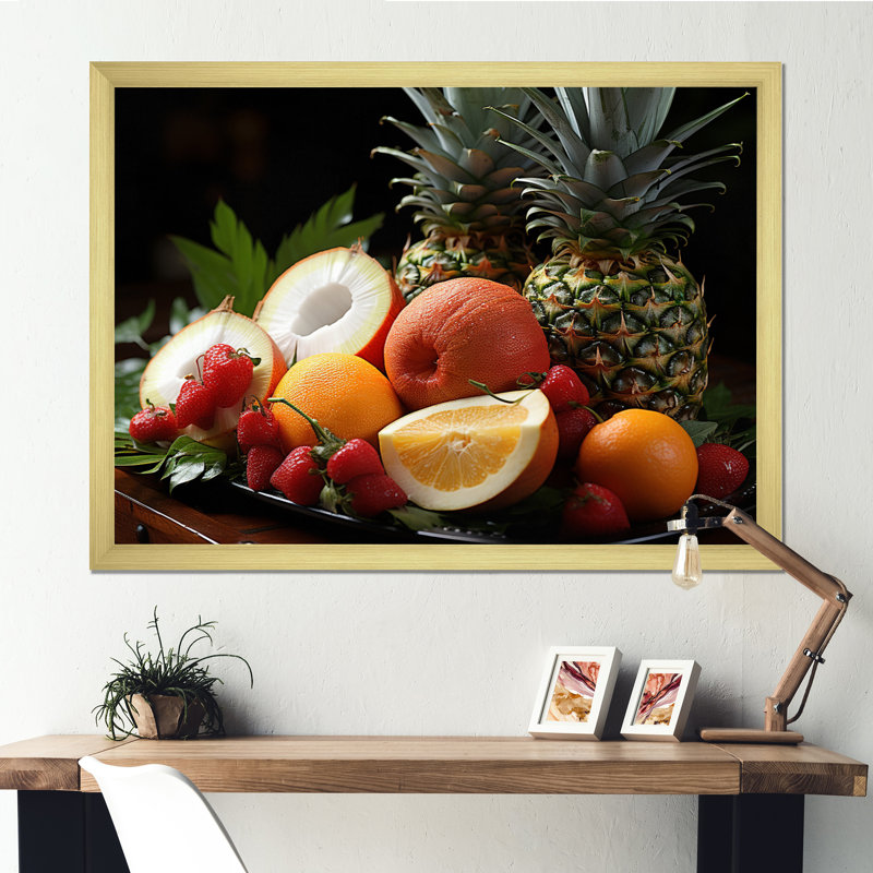 Hawaii Tropical Delights I - impression, H 30 po x l 40 po x P 1,5 po, Cadre doré à une seule photo