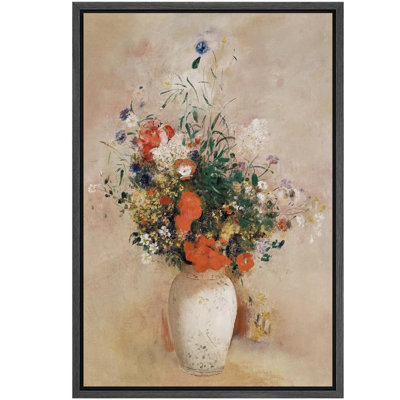 Ensoleillé, jardin, fleurs, vase, impressionniste, floral, illustrations, rustique, campagne française