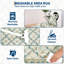 Tapis modernes à motif de losanges lavables à la machine avec envers antidérapant, tapis décoratif à imprimé floral sans perte de poils, tapis d'intérieur doux à poils courts pliables-797760317