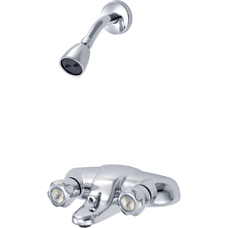 Pressure-Balanced Tub and Shower Faucet with Rough-in Valve and Monitor