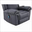 Fauteuils inclinables, fauteuil inclinable électrique en microfibre poli bleu marine avec chauffage & amp; Massage | Bleu marine | Microfibre polie-817819531