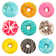 Colorful Donuts by Nataliia Pyzhova - Wrapped Canvas Print