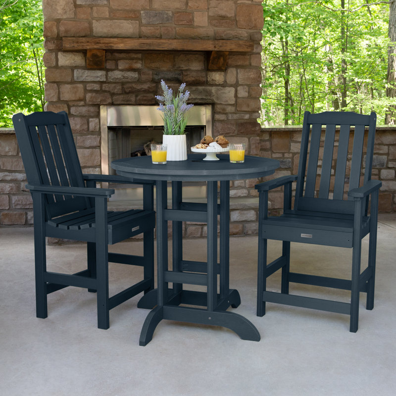 Arbnora 2-Person 36" Round, Counter-Height Dining Set, Federal Blue