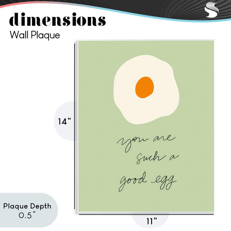 You Are A Good Egg Wall Plaque, design by SD Graphics Studio