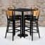 Joyeta 30" Square Laminate Table Set with 4 Metal Barstools - Vinyl Seat