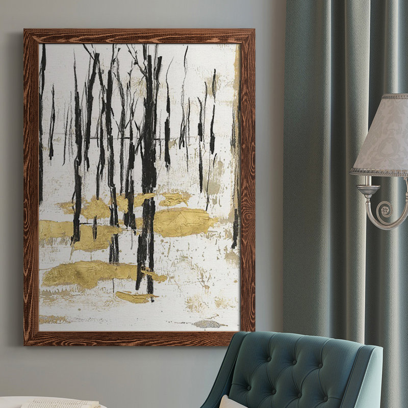 Gilded Winter I Gilded Winter I - Matted and Framed Under Acrylic Glass, Large Living Room Wall Art, 43.5" H x 31.5" W