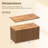 24"x12" 12 Pcs Acacia Interlocking Deck Tiles, Waterproof, Tool-Free