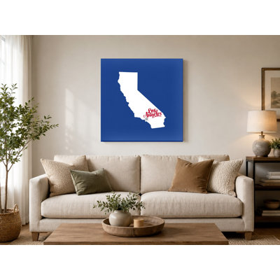 Home Sweet Los Angeles — California State Silhouette — Canvas Wall Art