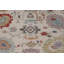Tapis oriental floral ivoire et bleu Oushak 9 x 12
