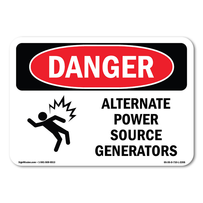 Décalcomanie pour générateurs alternatifs 5 po x 3,5 po