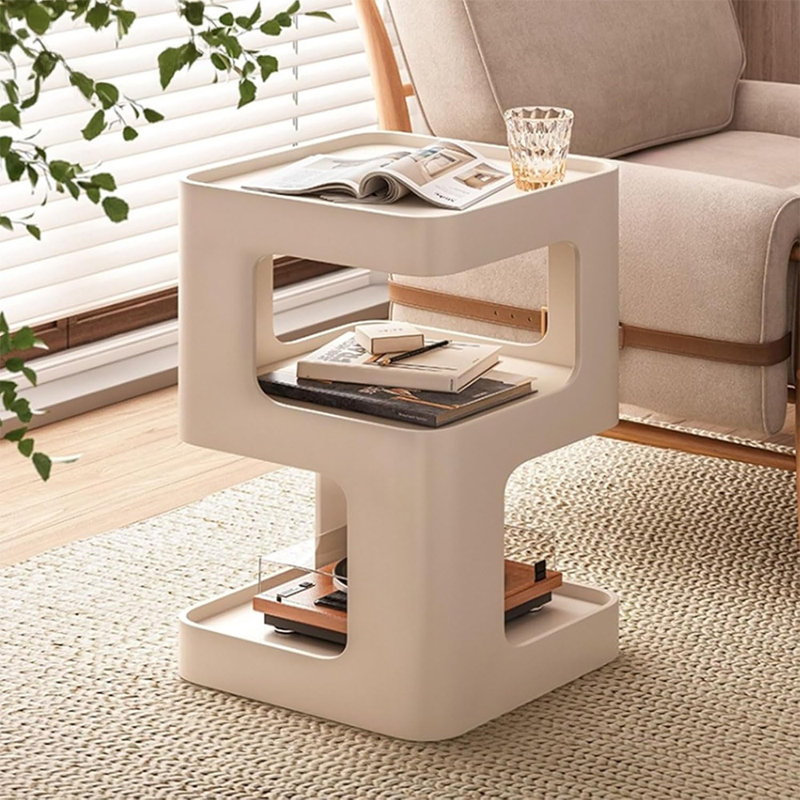 Metal Nightstand Small End Table Modern Side Table Accent Bedside Table 3 Tier Night Stands Bed Side Table For Living Room Bedroom Outdoor Entryway