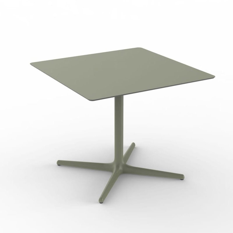 Toledo Outdoor Square Dining Table, 29.53"H x 35.43"L x 35.43"W, Greenish Gray