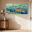 Tortue de mer, récif de corail, ensemble de 3 impressions sur toile-1048251500