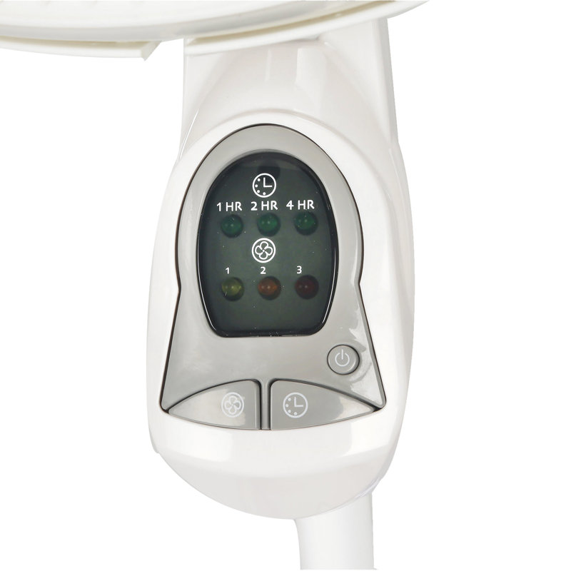 White Adjustable Height Oscillating Floor Fan with Remote Control