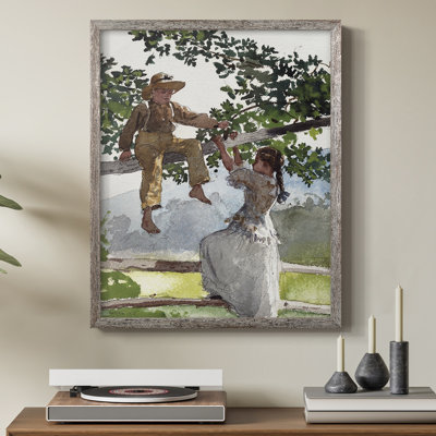 «Vintage Landscape», reproduction encadrée en bois massif