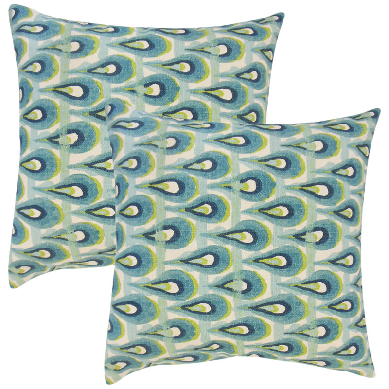 Geometric Feather Reversible Throw Pillow