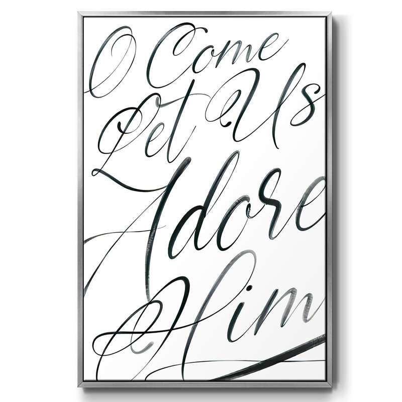 Toile tendue avec cadre O'Come, H 37 po x l 25 po x P 1,5 po, Noir, Encadrement argenté