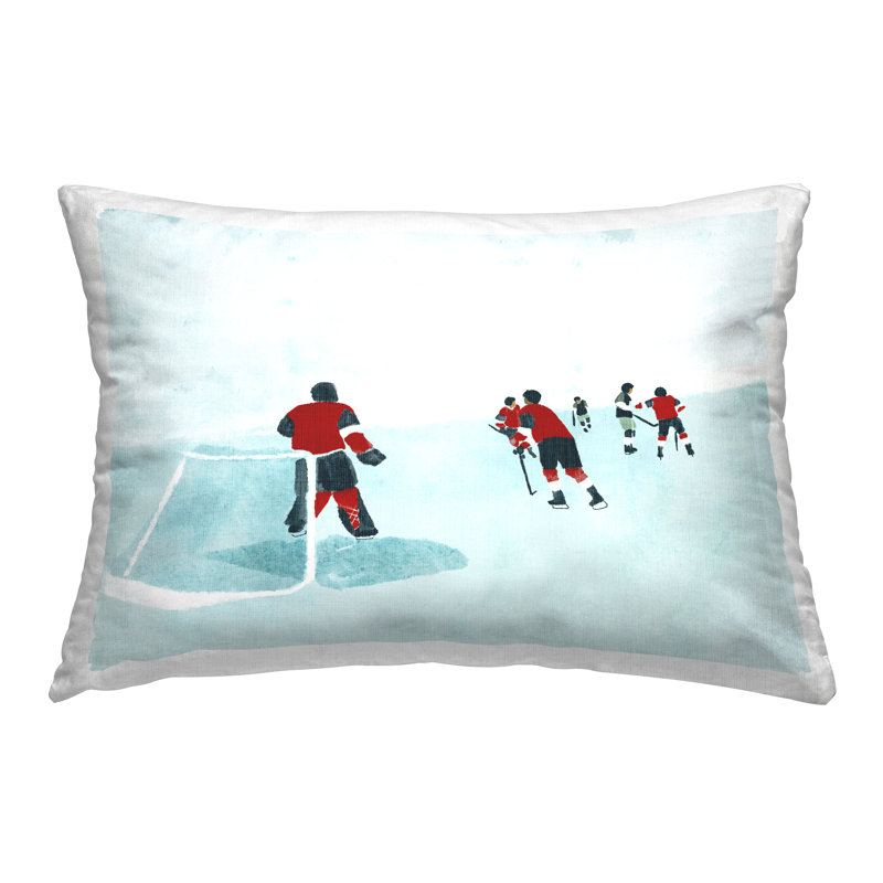 Coussin décoratif "Hockey Joueurs sur glace" par Daphne Polselli