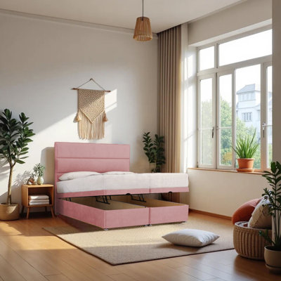 Upholstered Divan Bed with Mattress