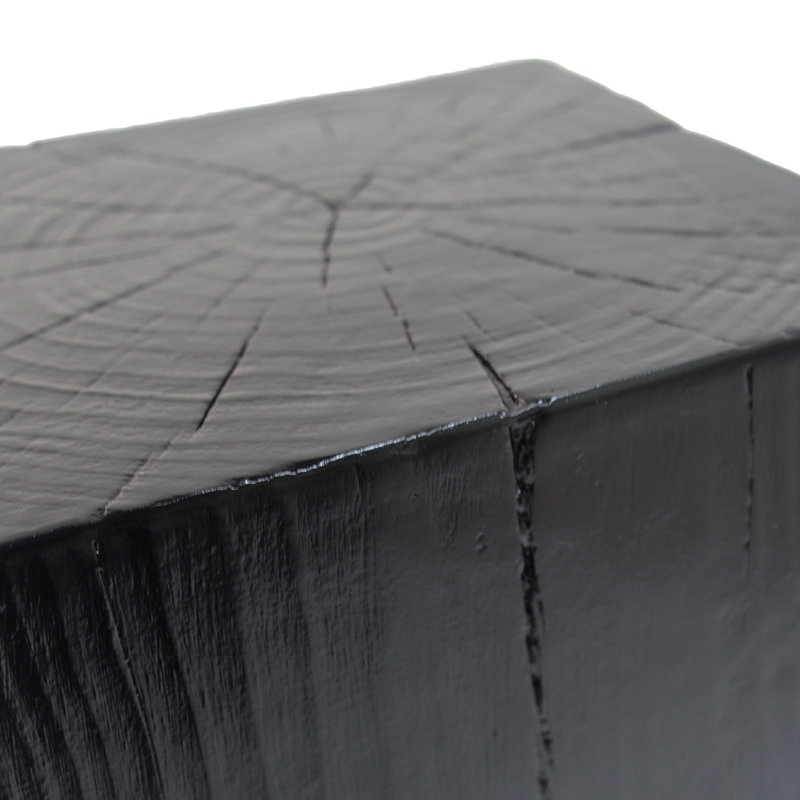 Black Wood-look End Table, 14.5x14.5x33.55 Size, Indoor Outdoor Use, Mixable With Different Heights, And 33.55 Height Black, Furniture, Modern Rustic Style, Mix Match Function For Custom Setup