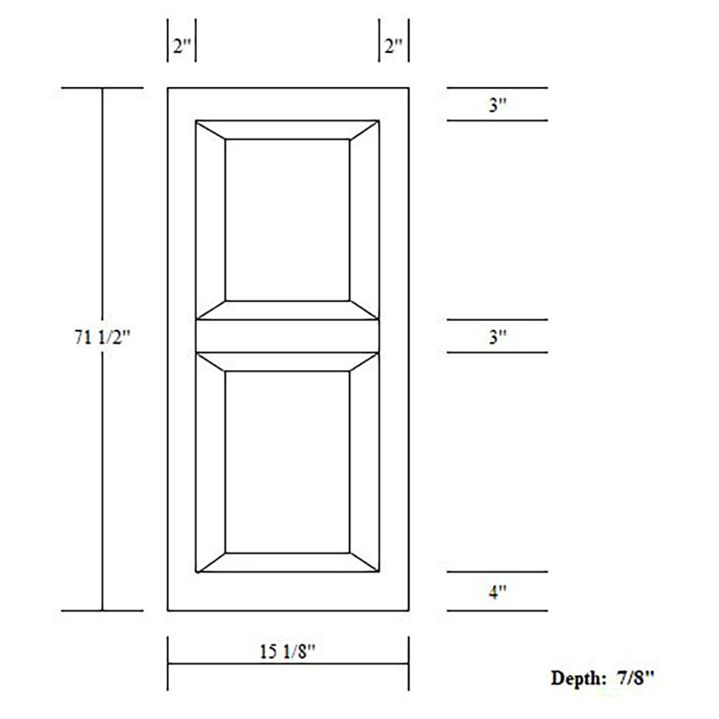 Premier Raised Panel Shutters, Paintable, 71"
