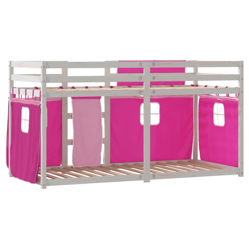 Blakesley Solid Wood Bed, Pink/White, 95.5 x 205.5 cm