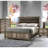 Brown Nightstand - 2 Drawer Solid Wood Bedroom Furniture With Rustic Flavor Drawers In Shade