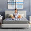 Matelas en mousse à mémoire de forme mi-ferme 8 po infusé au charbon-1358838214