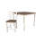 Ranch Style Dining Set With Oak Top Table & Ladder Back Chairs-1490712525
