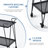 Geja Steel Wicker Bar Cart with Stools