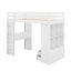 Lit mezzanine simple avec grandes tablettes, bureau et DEL-2141245373