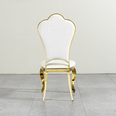 Dining chair gold stainless steel legs