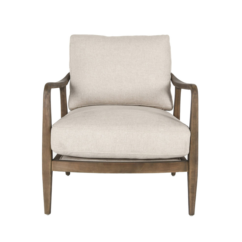 Fauteuil Sefarina, Mélange de lin naturel beige