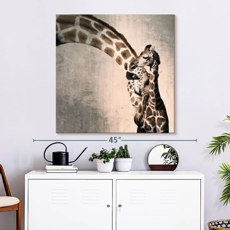 Brampt Mother And Son Giraffe, 33" H x 33" W