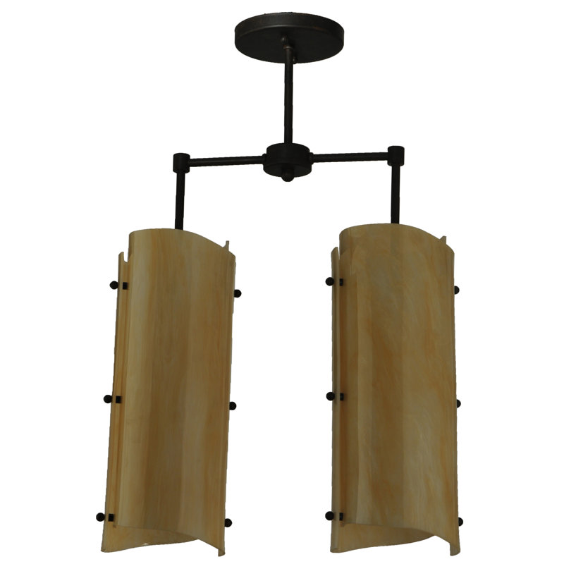 Luminaire suspendu pour îlot de cuisine 2 lumières Vortex