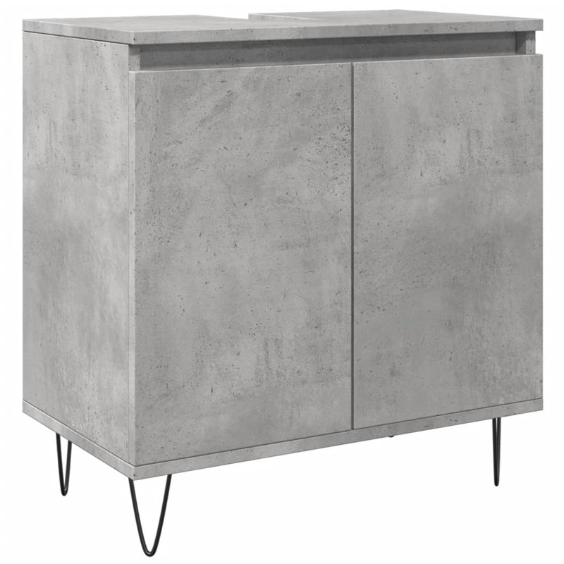 Connellsville Freestanding Bathroom Cabinet, Concrete Grey