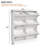 Cream Slim Shoe Cabinet (12-24 Pairs) with Adjustable Drawers & Hooks-1654043931