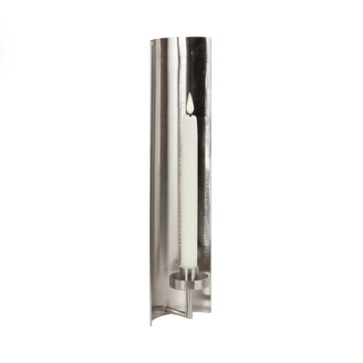 Taybron Curved Metal Taper Candle Wall Sconce