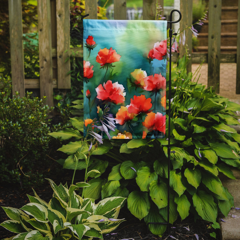 Drapeau de jardin double en polyester H 15,5 po x l 11,25 po