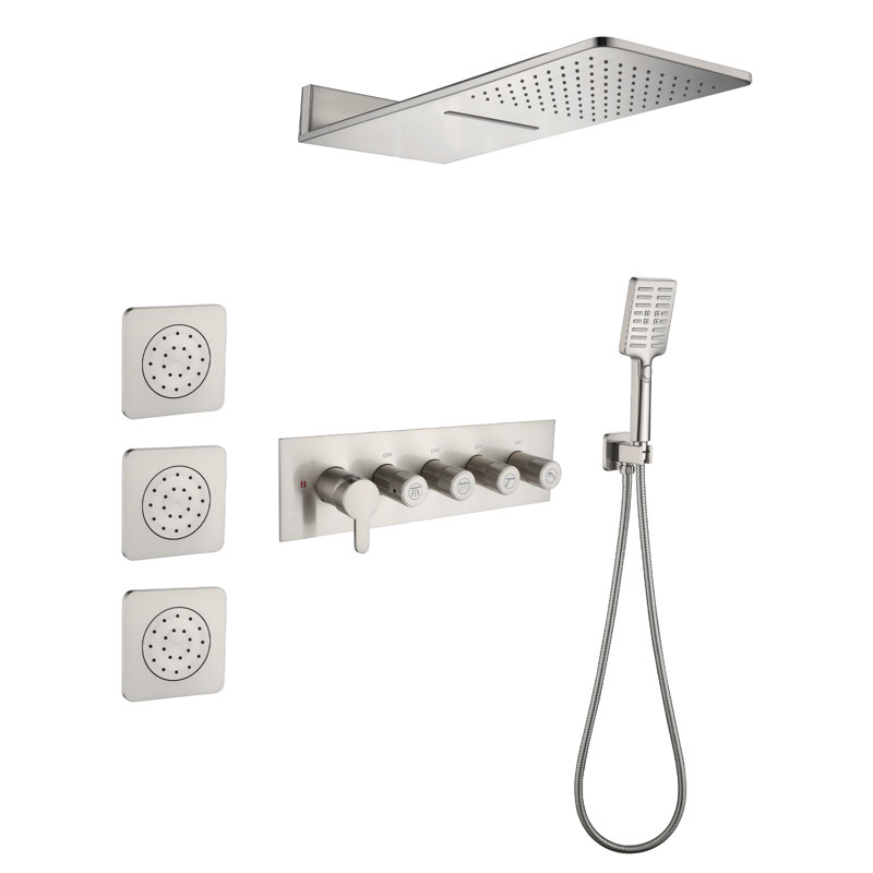 All-In-One Kit with Rough in-Valve, Brushed Nickel