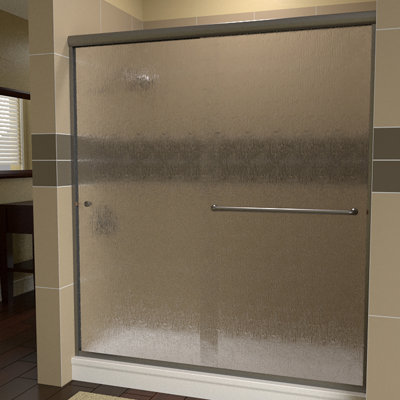 Leser 48" W x 70.38" H Bypass Frameless Shower Door